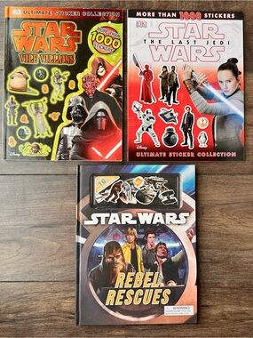 Star Wars Activity Book Bundle: 2 Sticker Books & 1 Magnetic Playbook